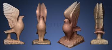 3D model Pigeon carving (STL)